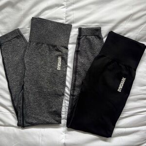 Gymshark Gray and Black Leggings Athletic Style (Adapt)